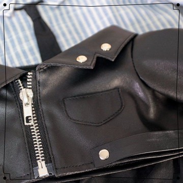 臺灣出貨 40cm娃衣 40cm皮衣 40cm娃娃衣服外套 基礎款坐姿棉花娃娃玩偶皮衣新款娃娃換裝 娃娃衣服