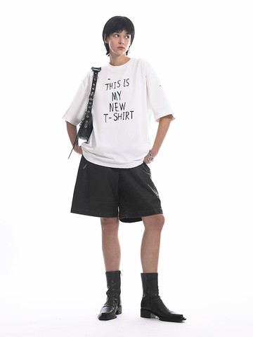 Unvesno (UN) This Is My New T-Shirt 印花磨邊破洞短袖SWS-1692