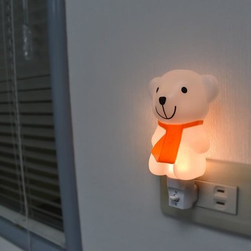 白熊LED按鍵小夜燈
