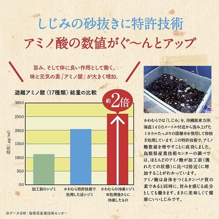 宍道湖産冷凍砂抜き大和しじみＭサイズ500g×2袋