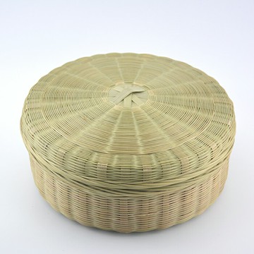 雞蛋筐大竹筐竹編制品竹編收納筐家用帶蓋廚房圓形饅頭筐農家饃筐