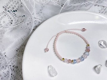 女神維納斯|摩根石、海藍寶、草莓晶、紫鋰輝