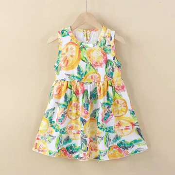 夏日新品~女童洋裝夏季新款中大童公主裙背心裙韓版女孩裙童裝碎花 女童連衣裙 韓版連身裙 夏日洋裝 可愛裙子