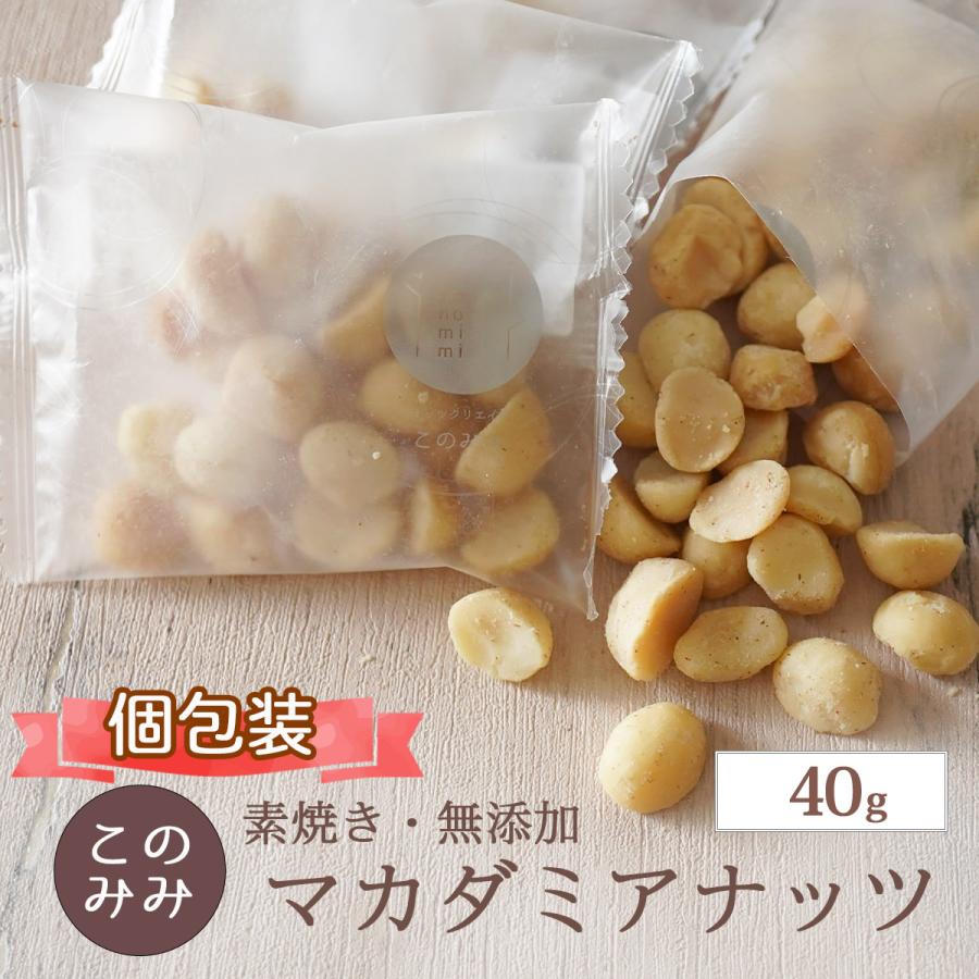 素焼き マカダミアナッツ 40g 無塩 無油 無添加 ロースト