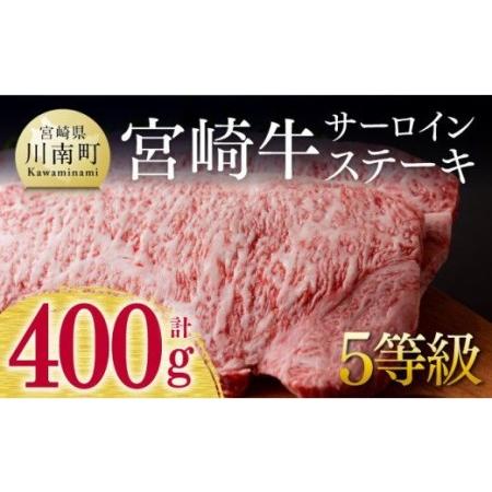 ふるさと納税 ※令和6年2月より順次発送※5等級! 牛肉 宮崎牛 サーロインステーキ 400g 【牛 肉 牛肉 国産牛肉 牛 宮崎県産牛肉 牛 黒毛和牛 肉.. 宮崎県川南町