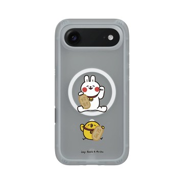 iPhone Air AirX 流變灰 - 懶散兔與啾先生 Lazy Rabbit and Mr.Chu - 好運都來