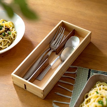 天然檜木餐具收納盒/筷盒(附分隔片)-3入 單一規格