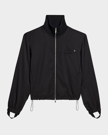 Men's Wool Full-Zip Bomber Jacket