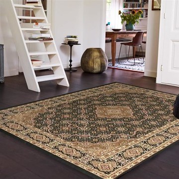 【山德力】古典羊毛地毯-新月黑200x290