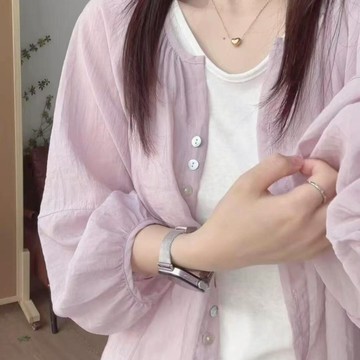 【雅韻衣櫥】 🔥破價甩賣🔥 爆款 夏季 新款 防曬衣 外套 女 開衫 外搭 寬鬆 小衫 短款 洋氣 顯瘦 圓領