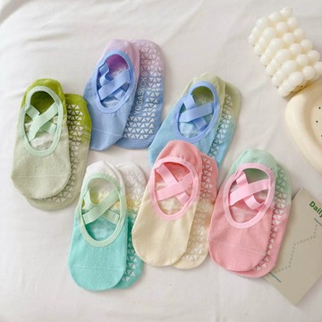 大唐襪業 D562 女漸變色瑜伽舞蹈防滑春夏秋薄健身地板普拉提襪