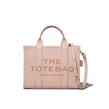 Marc Jacobs THE TOTE 玫瑰粉中型皮革托特包