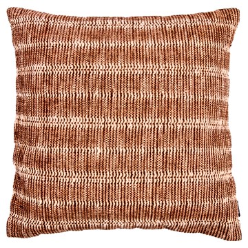 HOLA 和樂家居 艾禮思緹花編織棉質抱枕套 270g 1個  50 x 50 x 1cm  甜栗咖