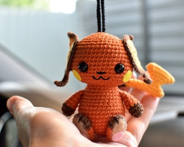 Raichu 寶可夢絨毛玩偶 / 寶可夢粉絲禮物 / 汽車後視鏡裝飾 / 後照鏡吊飾
