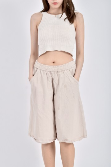 (L) n n高腰鬆緊腰粉色長褲