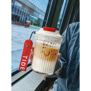 咖啡水杯子高顏值女生ins風夏季天網紅學生耐高溫塑料隨行便攜式