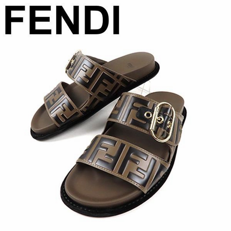 FENDI フェンディ FF Logo Slider Slippers 8X6749 A5JX F1425