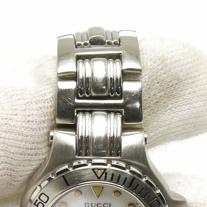 グッチ GUCCI クォーツ腕時計 9750L レディース SS 白文字盤
