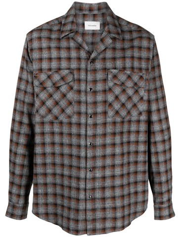 Holzweiler - tartan-check cotton shirt - men - Cotton - L - Grey
