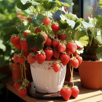 草莓園自行培育採種（30款草莓種子）四季種植當年 高產結果紅草莓、白草莓大果新種籽發芽率陽台庭院盆栽種子
