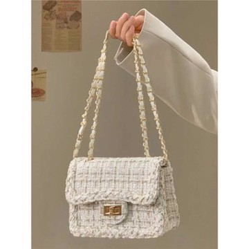 小香風包包女士2024新款夏百搭高級感質感輕奢小眾單肩鏈條斜挎包