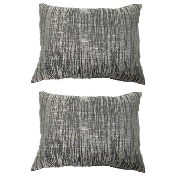 J&N 雨絲緹花腰枕 灰色 (2入) 台灣製 100%聚酯纖維  45 x 30cm