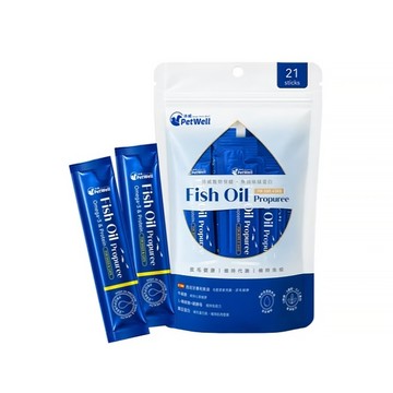 PetWell 沛威｜專效保健-魚油絲絨蛋白 犬貓適用 (21包/袋) 寵物魚油 維持皮毛健康【iseecare】愛喜康