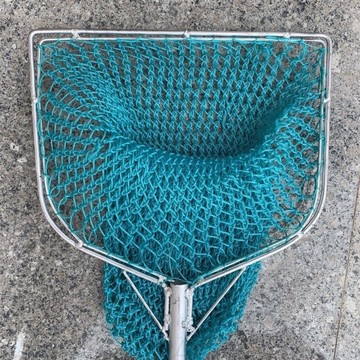 臺南出貨 抄網養殖鐵把撈網漁網兜實心平頭抄網 5 I H