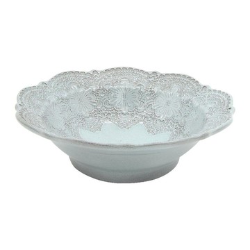 義大利VBC casa-手工浮雕蕾絲系列 19cm麥片碗(蒂芬妮綠/7.4吋)