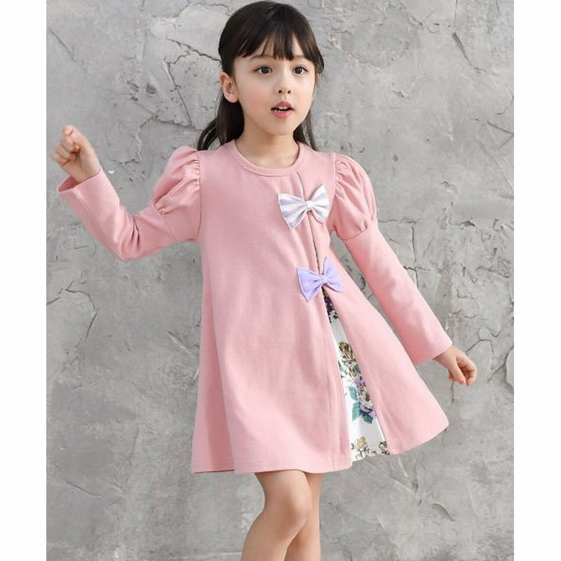 子供服bee コドモフクビー Wリボンワンピース ピンク 通販 Lineポイント最大1 0 Get Lineショッピング