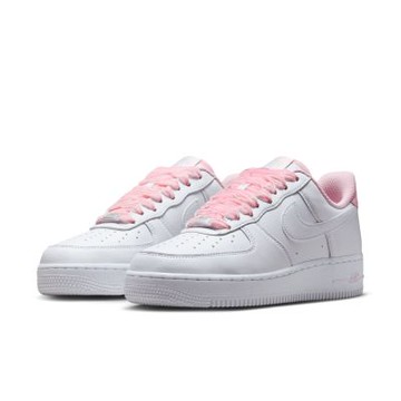 NIKE 休閒鞋 女鞋 運動鞋 絲綢緞帶 W AIR FORCE 1 07 VINTAGE 白粉 HV4403-601