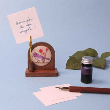 【紫鳥 MEMO 夾】十字繡材料套組 手作材料包 文具 | XiuCrafts