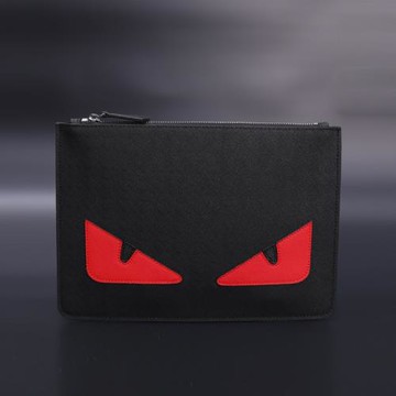 2024新款歐美青年男士商務手拿包網紅款小怪獸時尚男款手包信封包