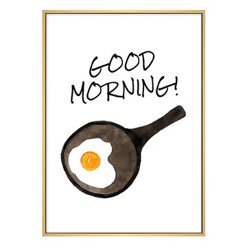 Good Morning! 掛畫  59.4 x 42cm  原木色