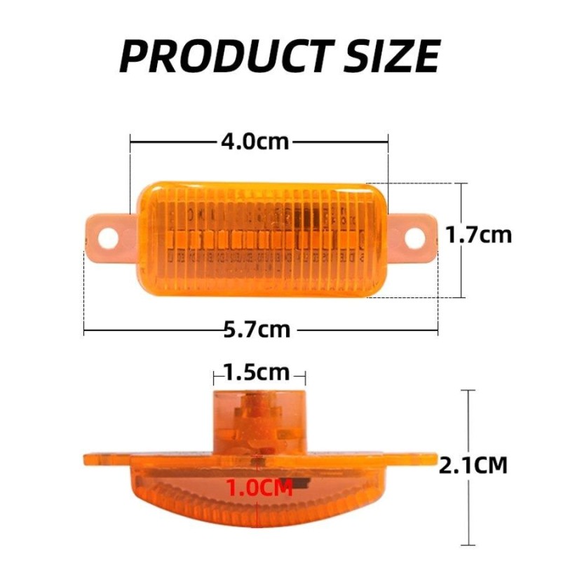 汎用 LED グリル ランプ 6Pセット グリルマーカー デイライト エアロ アンバー オレンジ 外装 高輝度 取付簡単 二色 | LINEショッピング