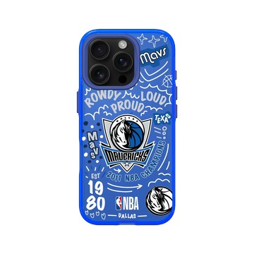 iPhone 16 Pro Clear 激光藍 - NBA - 塗鴉系列-達拉斯獨行俠 Dallas Mavericks - Graffiti
