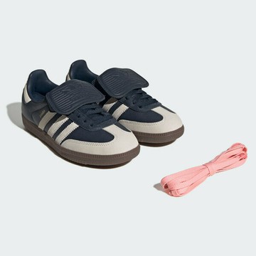 Adidas Samba Lt W [JH5705] 女 運動休閒鞋 德訓鞋 復古 麂皮 翻鞋舌 舒適 深藍 米