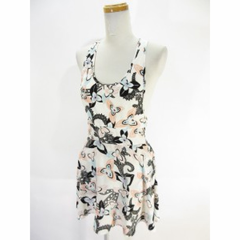 中古 スパイラルガール Spiralgirl ノースリーブ ワンピース 膝丈 ミドル 総柄 レース柄 白 ホワイト 1 レディース 通販 Lineポイント最大1 0 Get Lineショッピング