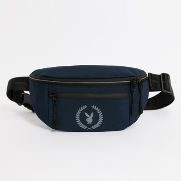 ✨俐落男包 買就送抽拉式卡片夾│PLAYBOY-單肩背包 Spirt系列 - 藍色(131-1401-50-5)