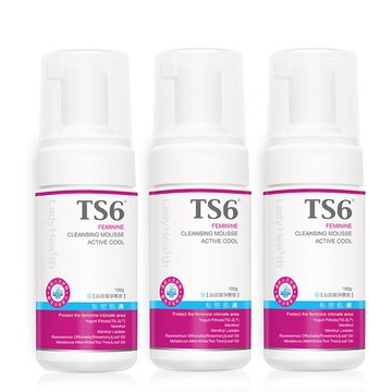 TS6護一生 沁涼潔淨慕斯100g X3