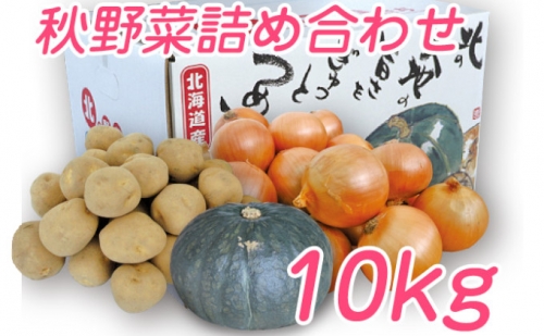 北海道 富良野産 野菜 10kgセット じゃがいも＆玉ねぎ＆かぼちゃ 3種 詰め合わせ (中山農園)