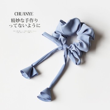 花朵飄帶蝴蝶結大腸圈2022新款氣質網紅頭繩扎頭發皮筋高級感頭飾
