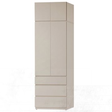 文創集 杜蘭可2.7尺四門三抽加高衣櫃組合-81x60x241cm免組