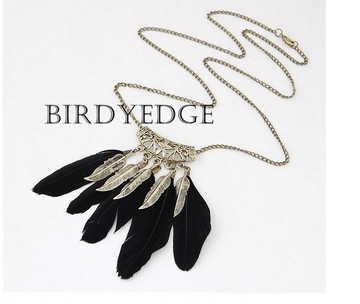 【JP.美日韓】 羽毛項鍊 長鏈 男女 配戴 梵諦岡