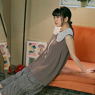 OB嚴選中大尺碼-特殊剪裁長版無袖背心《AB19432》