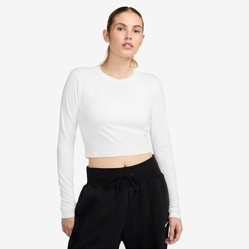NIKE 長袖上衣 女款 運動 AS W NSW NK CHLL KNT LS CRP 白 HF5323-100