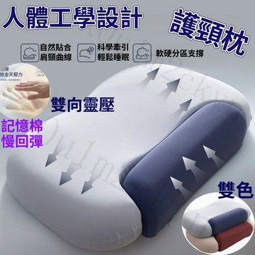 柔軟記憶枕 護頸記憶枕 零壓雙向深睡記憶枕 慢迴彈護頸記憶棉 慢回彈枕芯 枕芯分區 人體工學枕