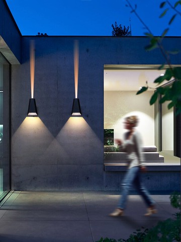 防水led壁燈室外庭院陽臺圍墻柱子燈雙向花園別墅民宿戶外燈墻燈