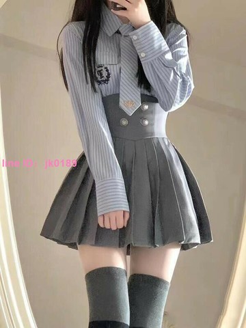 【限時下殺】JK制服 學院風 JK裙套裝 日系套裝秋季套裝女 辣妹學院風西裝外套 休閑多巴胺甜美又甜又辣裙子兩件套  露天市集  全台最大的網路購物市集