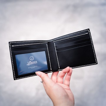 5卡相片短夾。手縫皮革完成品。BSP041